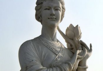 岳阳汉白玉荷花雕塑，精致美丽无双！