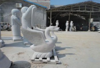 岳阳中领雕塑：独具特色的天鹅喷水雕塑