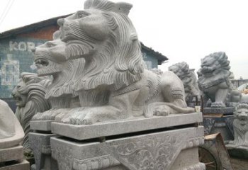 岳阳优质石雕汇丰狮子雕塑