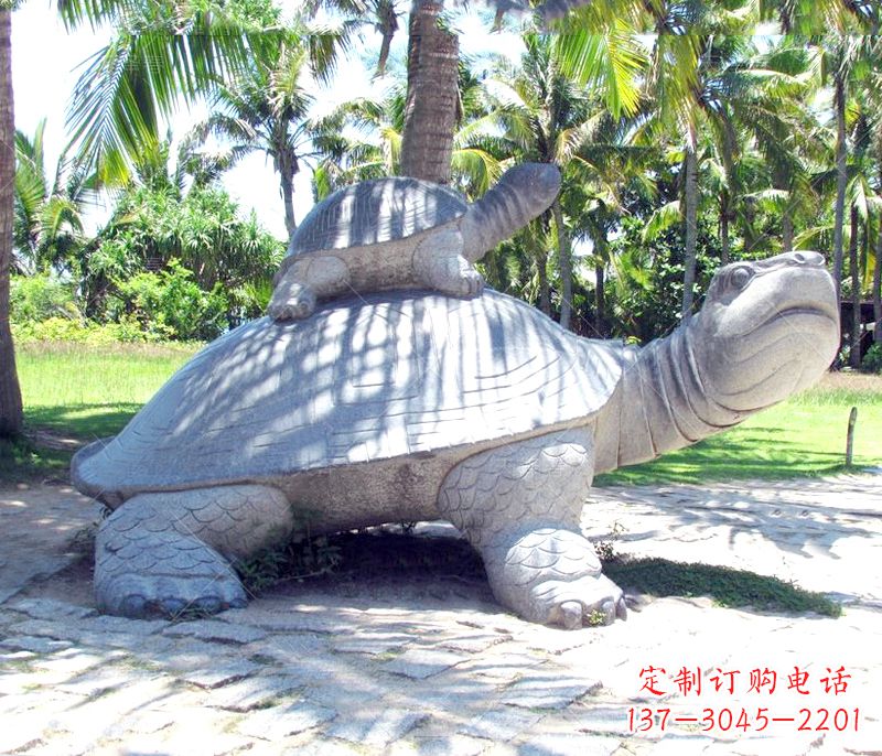 岳阳乌龟母子石雕