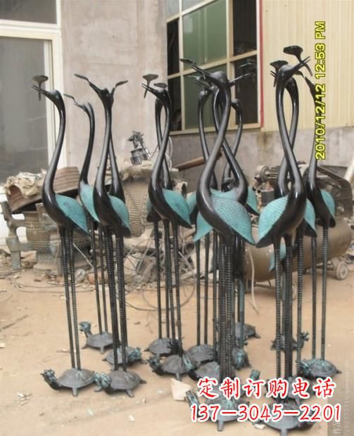 岳阳仙鹤动物铜雕