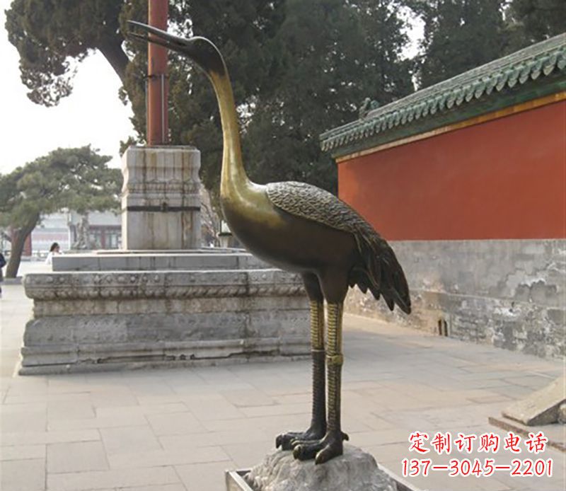 岳阳仙鹤动物铜雕 (2)