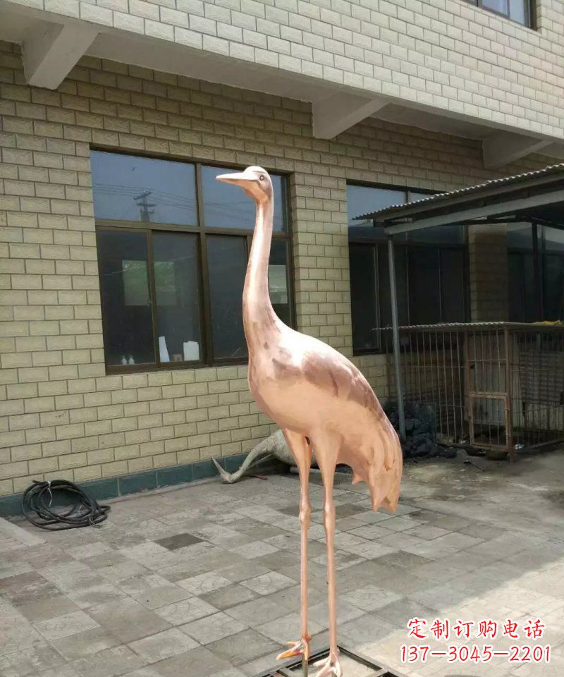 岳阳仙鹤公园动物铜雕