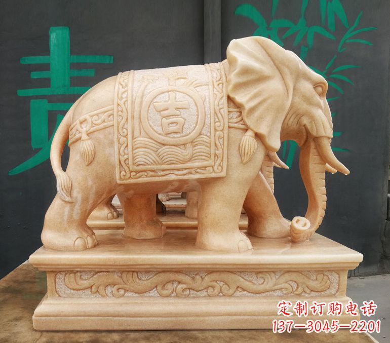 岳阳现代石雕大象雕像