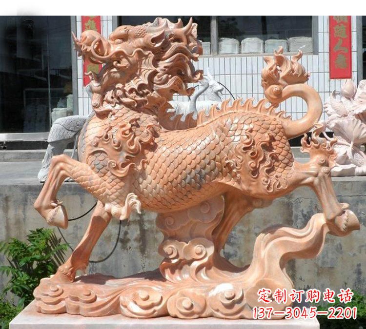 岳阳祥云麒麟石雕