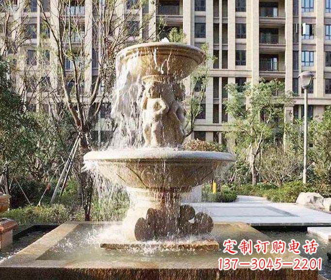 岳阳小区景观欧式喷泉石雕 (3)