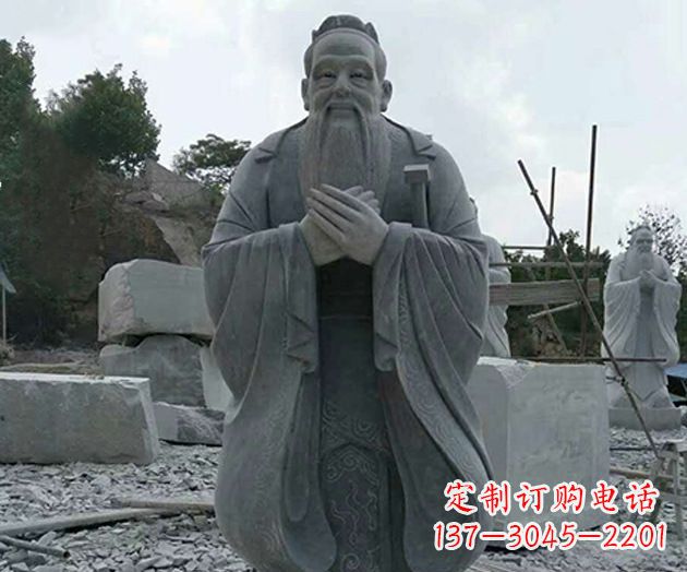 岳阳校园孔子人物石雕