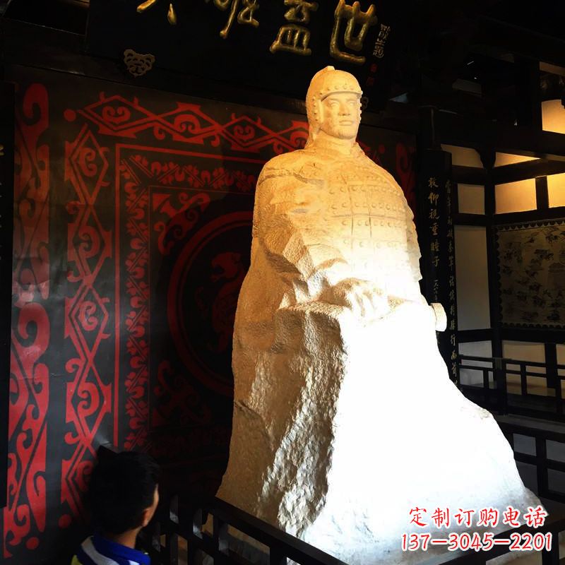 岳阳英雄盖世楚霸王石雕像
