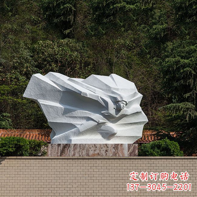 岳阳英雄人物黄继光景区景点汉白玉石刻雕塑