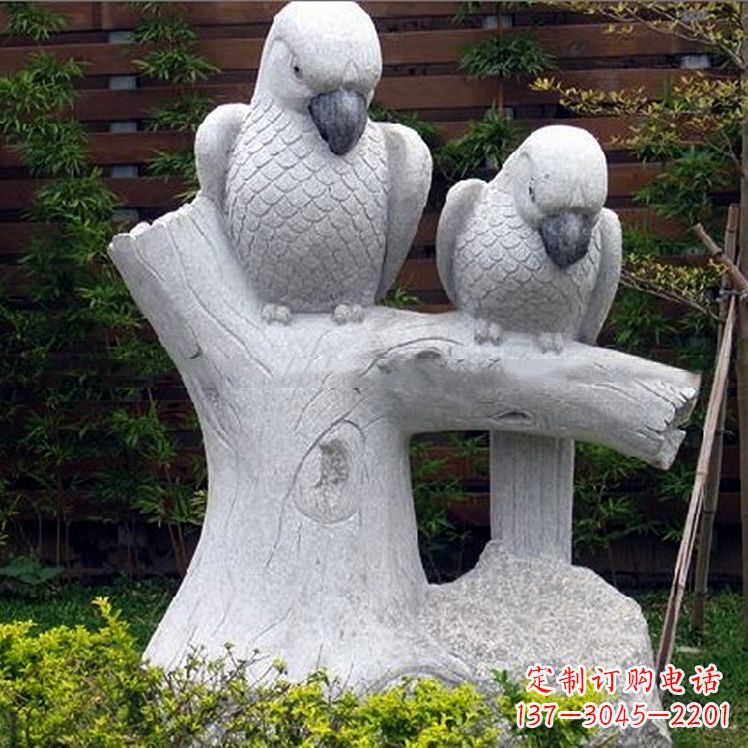 岳阳鹦鹉大理石雕塑