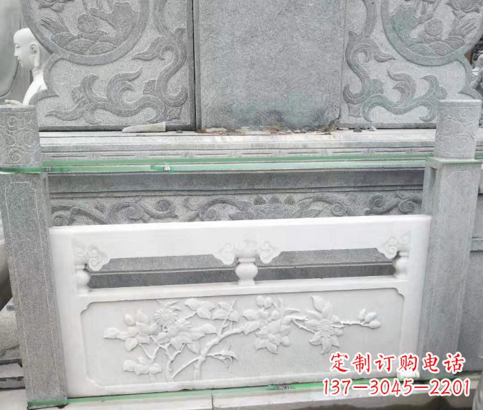 岳阳园林汉白玉石浮雕栏板 (3)
