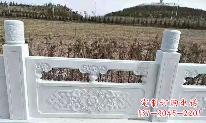 岳阳园林汉白玉石浮雕栏板 (4)