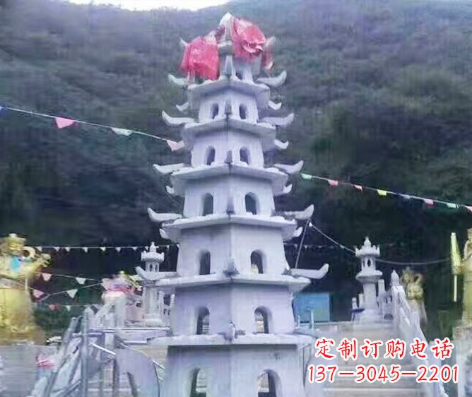岳阳园林景观大理石宝塔石雕