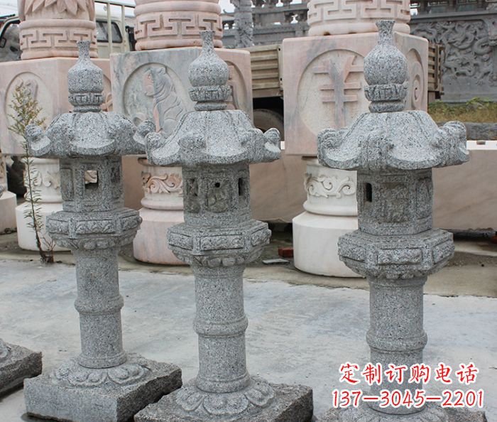 岳阳园林景观大理石雕塑石灯