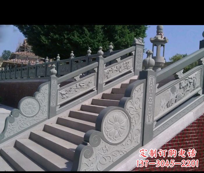 岳阳园林景观大理石栏板雕塑 (4)