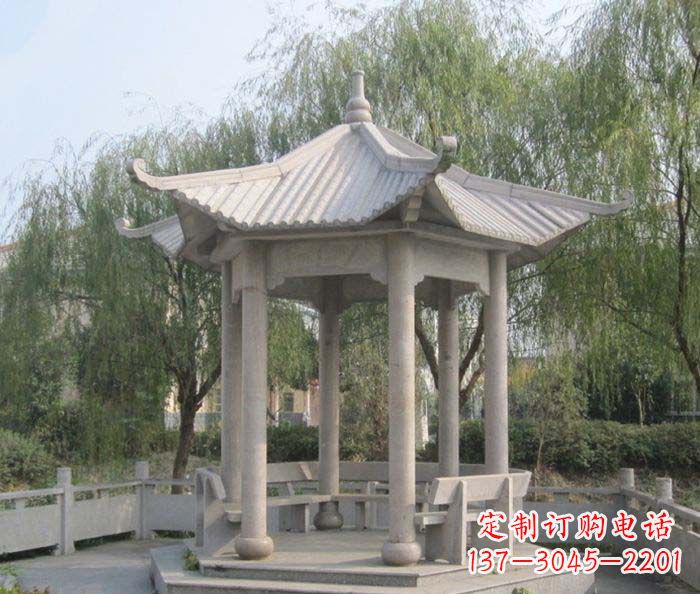 岳阳园林景观大理石凉亭石雕