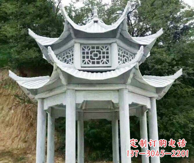 岳阳园林景观多层凉亭石雕