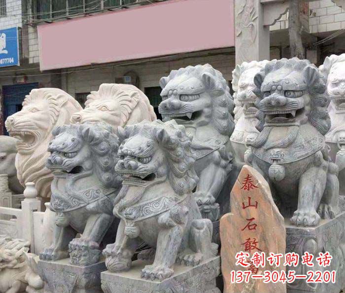 岳阳园林景观仿古狮子石雕