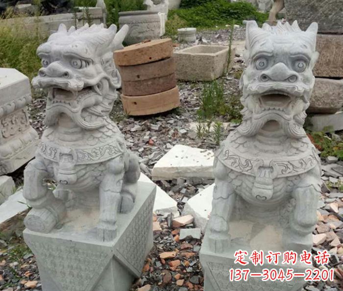 岳阳园林景观仿古麒麟石雕