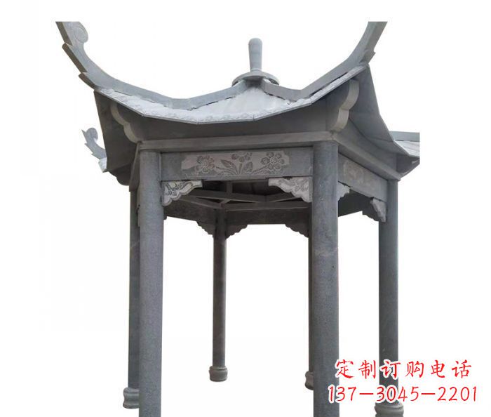 岳阳园林景观仿古石雕凉亭 (3)