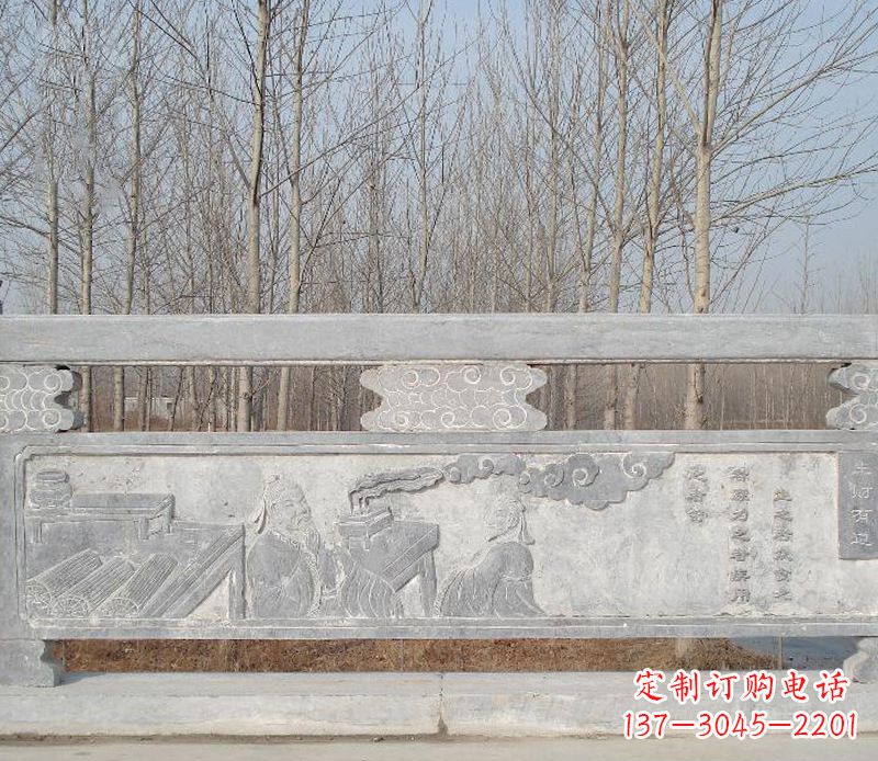 岳阳园林石浮雕栏板景观石雕 (3)