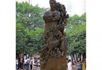 岳阳徐悲鸿铜雕