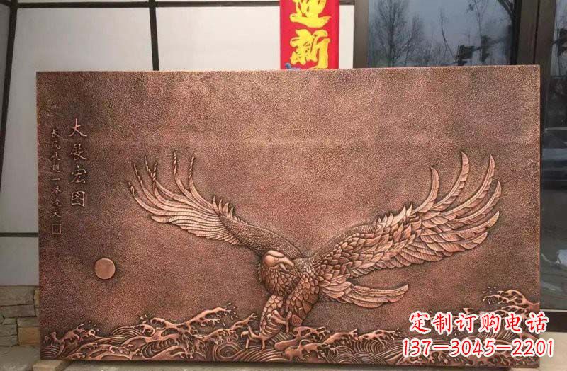 岳阳铸铜老鹰浮雕