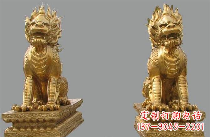 岳阳铸铜麒麟雕塑222