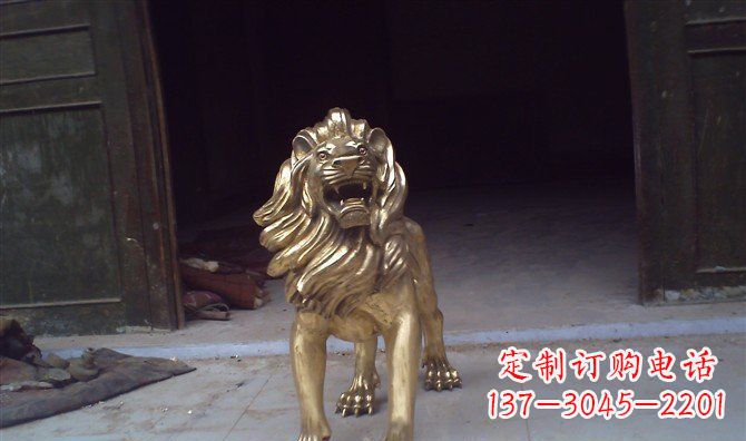 岳阳铸铜狮子西洋狮子铜雕