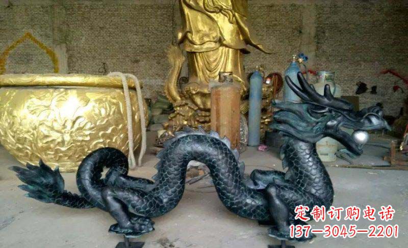 岳阳铸铜双龙戏珠广场铜雕