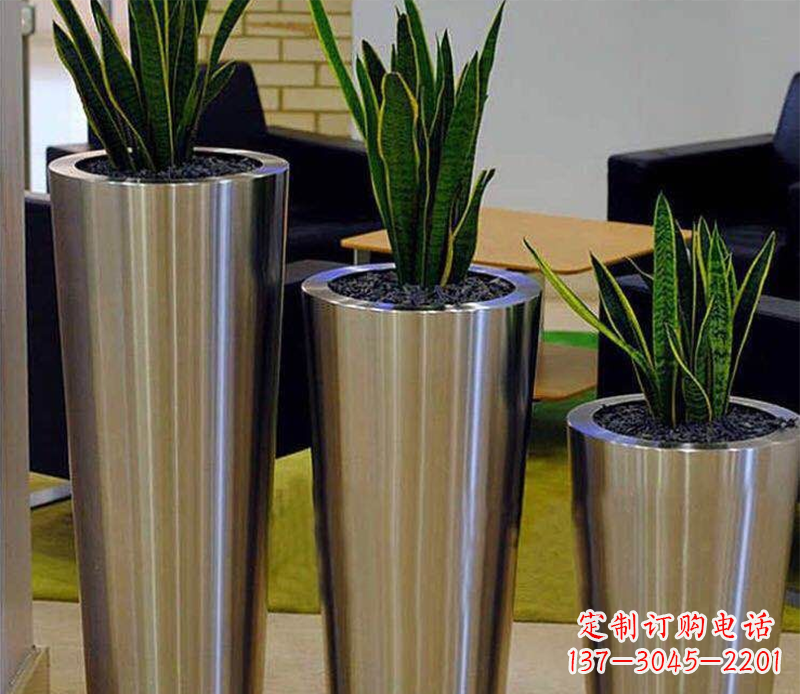 岳阳不锈钢花盆广场雕塑