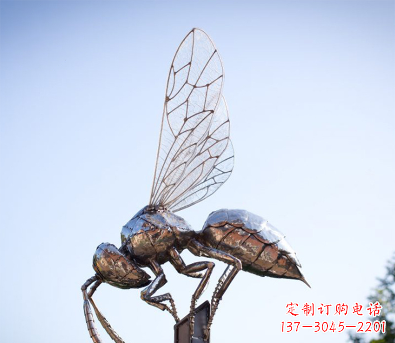 岳阳蜜蜂雕塑不锈钢
