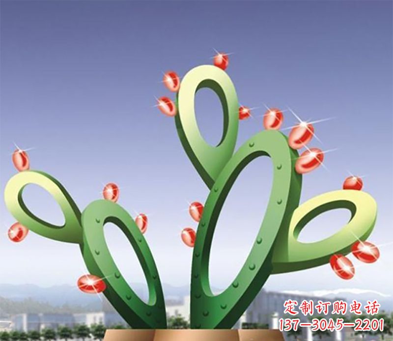 岳阳仙人掌不锈钢雕塑