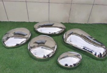 岳阳镜面不锈钢城市创意鹅卵石雕塑